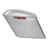 HR3 Brilliant Silver Pearl 2015SGS 5" Stretched Extended Saddlebags For Harley Touring 2014-2023